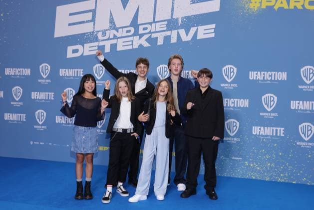 Emil und die Detektive Ai Vy Bui, Bela Louis Plass, Lara Toni Lüdders, Nicholas Jonah Peter, Camille Moltzen, Kilian Kasa Premiere Emil und die Detektive im Kino in der Kulturbrauerei, Berlin Datum: 20.09.2026 Copyright: xEventpress Kratschx