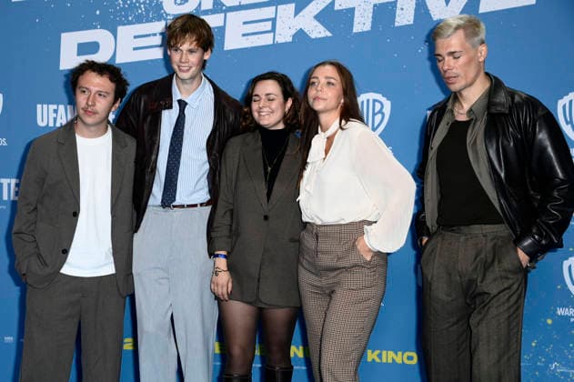 Jannik Groß, Felix Wilkens, Laura Jung, Karoline Jagodzinski und Tony Eberhardt bei der Premiere des Kinofilms Emil und die Detektive im Kino in der KulturBrauerei. Berlin, 20.09.2026