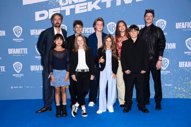 David Dietl, Ai Vy Bui, Nicholas Jonah Peter, Bela Louis Plass, Camille Moltzen, Lara Toni Lüdders, Zahide Kayaci, Kilian Kasa und Merlin Sandmeyer bei der Premiere des Kinofilms Emil und die Detektive im Kino in der KulturBrauerei. Berlin, 20.09.2026