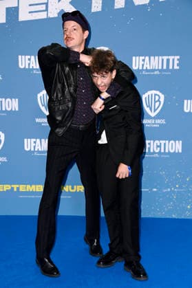 Merlin Sandmeyer und Nicholas Jonah Peter bei der Premiere des Kinofilms Emil und die Detektive im Kino in der KulturBrauerei. Berlin, 20.09.2026