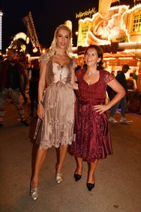 Verena Kerth and Claudia Obert during the 2026 Oktoberfest in front of the Almauftrieb at Theresienwiese on September 20, 2026 in Munich, Germany Oktoberfest - the Almauftrieb at Theresienwiese in Munich, Germany
