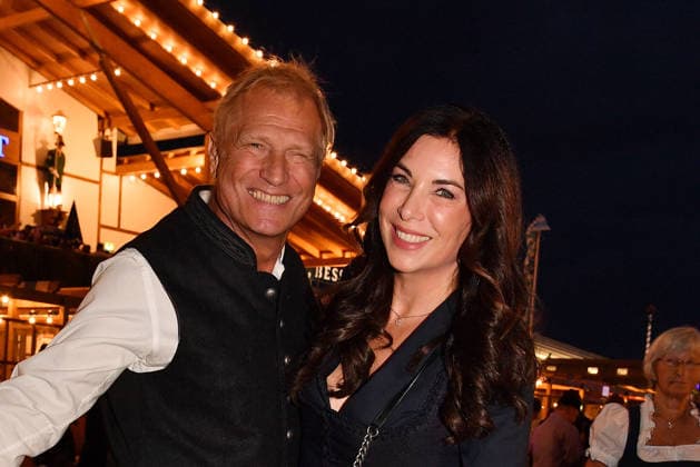 Gerhard Leinauer and Alexandra Polzin during the 2026 Oktoberfest in front of the Almauftrieb at Theresienwiese on September 20, 2026 in Munich, Germany Oktoberfest - the Almauftrieb at Theresienwiese in Munich, Germany