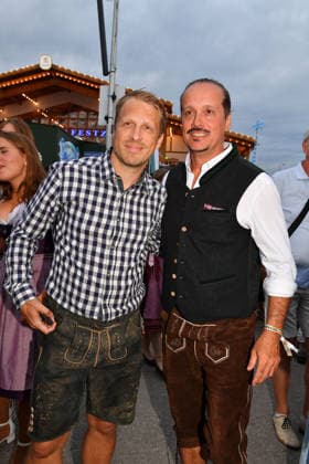Oliver Pocher and Alex Christensen during the 2026 Oktoberfest in front of the Almauftrieb at Theresienwiese on September 20, 2026 in Munich, Germany Oktoberfest - the Almauftrieb at Theresienwiese in Munich, Germany