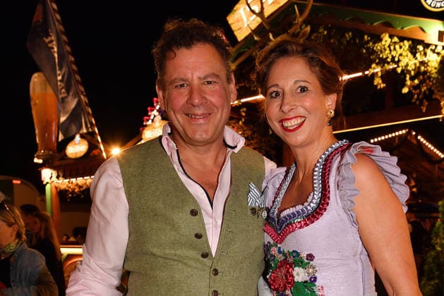 Andreas Meister and Lola Paltinger during the 2026 Oktoberfest in front of the Almauftrieb at Theresienwiese on September 20, 2026 in Munich, Germany Oktoberfest - the Almauftrieb at Theresienwiese in Munich, Germany