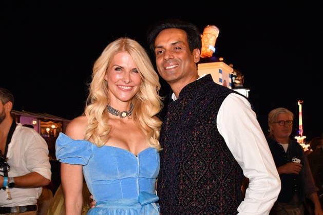 Natascha Gruen and Param Multani during the 2026 Oktoberfest in front of the Almauftrieb at Theresienwiese on September 20, 2026 in Munich, Germany Oktoberfest - the Almauftrieb at Theresienwiese in Munich, Germany