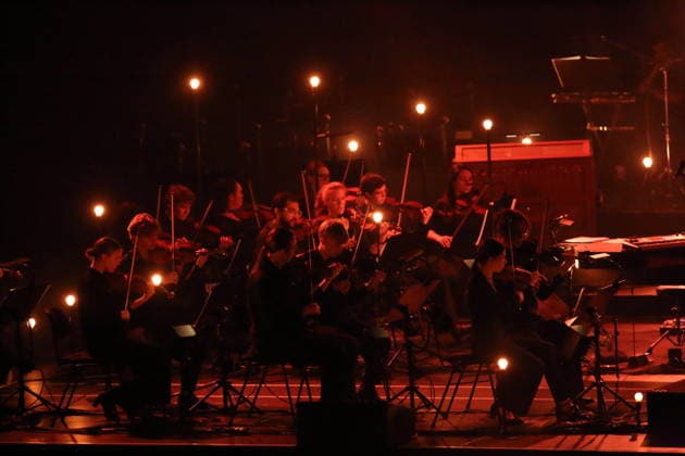 Sigur Ros and The Young ClassX Orchestra bei einem Konzert in der Uber Eats Music Hall in Berlin, 20. September 2026. Sigur Ros Konzert Berlin