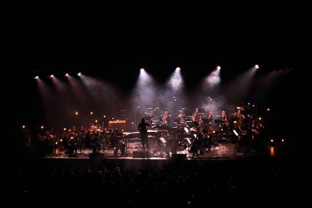 Sigur Ros and The Young ClassX Orchestra bei einem Konzert in der Uber Eats Music Hall in Berlin, 20. September 2026. Sigur Ros Konzert Berlin