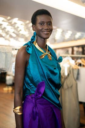 Model Backstage At Rory William Docherty Catwalk Show 2026 - London A model is seen backstage at the Rory William Docherty Catwalk Show 2026 in London, England on September 20, 2026. Photo by Lounis Tiar ABACAPRESS.COM London United Kingdom  Copyright: xLounisPhotography ABACAx