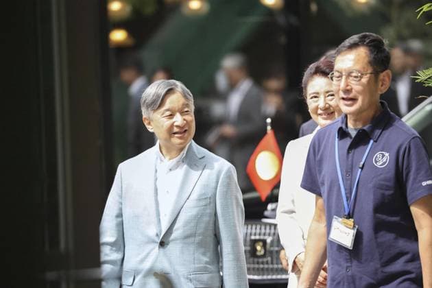 Emperor, empress visit Ghibli Park Japan s Emperor Naruhito (L) and Empress Masako visit Ghibli Park in Nagakute in Aichi Prefecture, central Japan, on Sept. 20, 2026. (Pool photo)  A14AA0005628158P