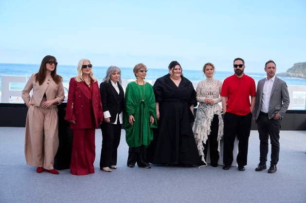 September 21, 2026, Madrid, Madrid, Spain: Pablo LarraoÂn, Mercedes Moro¡n, Dolores Fonzi, Carolina oÂlvarez, Alejandra Flechner, Mariana Enriquez, oÂngela Poblete, Juan de Dios LarraoÂn attended Mis muertos tristes Photocall during 74th San Sebastian International Film Festival at Kursaal Palace on September 21, 2026 in Donostia San Sebastian, Spain Madrid Spain - ZUMAg15_ 20260921_zaf_g15_067 Copyright: xJackxAbuinx