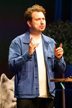 Joab Nist bei der 10. Verleihung des Comedy-Preises Recklinghäuser Hurz im Ruhrfestspielhaus. Recklinghausen, 21.09.2026