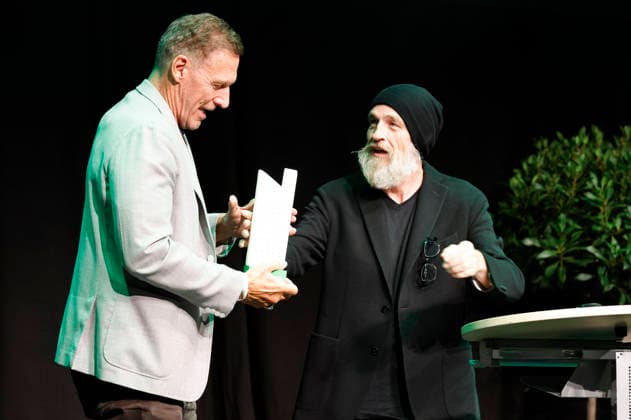 Ralf Moeller und Torsten Sträter bei der 10. Verleihung des Comedy-Preises Recklinghäuser Hurz im Ruhrfestspielhaus. Recklinghausen, 21.09.2026