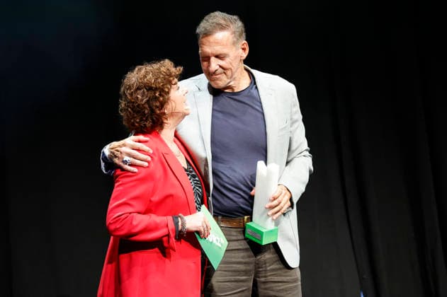 Steffi Neu und Ralf Moeller bei der 10. Verleihung des Comedy-Preises Recklinghäuser Hurz im Ruhrfestspielhaus. Recklinghausen, 21.09.2026