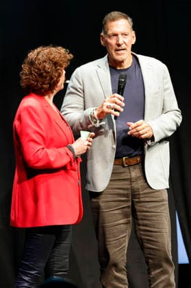 Steffi Neu und Ralf Moeller bei der 10. Verleihung des Comedy-Preises Recklinghäuser Hurz im Ruhrfestspielhaus. Recklinghausen, 21.09.2026
