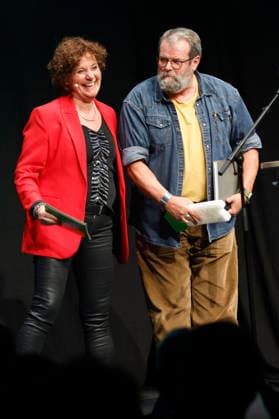 Steffi Neu und Jochen Malmsheimer bei der 10. Verleihung des Comedy-Preises Recklinghäuser Hurz im Ruhrfestspielhaus. Recklinghausen, 21.09.2026