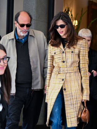 IPA88829520 - Milan, Milan Fashion Week 2026 Celebrities in the City Leaving Palazzo Parigi Pictured: Luca Guadagnino, Benedetta Porcaroli  Copyright: xManuelexMangiarottix xManuelexMangiarottix IPA88829520