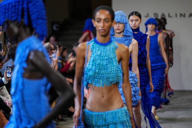 IPA88836330 - Milan, Milan Women™s Fashion Week Spring Summer 2027 - Women™s Fashion, Spring Summer 2027 - J.Salinas fashion show - runway Pictured: models  Copyright: xRiccardoxGIordanox xRiccardoxGiordano IPAx IPA88836330