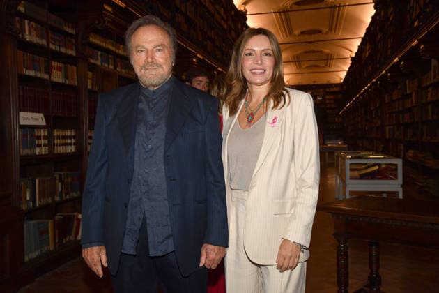 IPA88844403 - Rome, Ministry of Culture: Celebration for Franco Nero™s Star. Pictured: Franco Nero and Lucia Borgonzoni  Copyright: xVincenzoxLandix xVincenzoxLandix IPA88844403