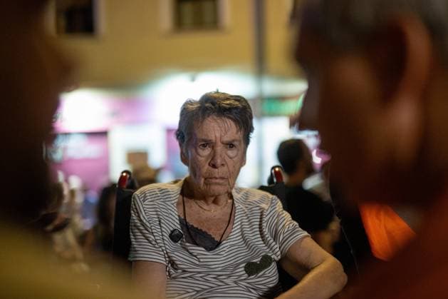 September 22, 2026, Madrid, Spain: Maricarmen attends an event organized by housing activists the day before her scheduled eviction from her home in Madrid..A rally held under the slogan Maricarmen Stays. The eviction of MaricarmenÃ¢â‚¬an 87-year-old resident of MadridÃ¢â‚¬â ¢s Retiro neighborhoodÃ¢â‚¬is currently on temporary hold while the Tenants Union and local residents mobilize to prevent her ousting by a real estate investment fund. Madrid Spain - ZUMAs197 20260922_aaa_s197_199 Copyright: xDavidxCanalesx