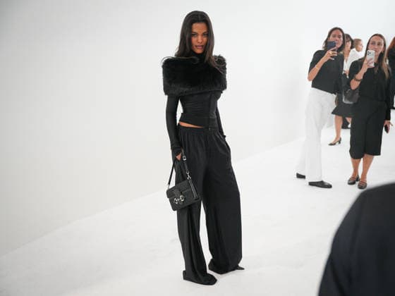 IPA88957333 - Milan, Milan Women™s Fashion Week Spring Summer 2027 - Women™s Fashion, Spring Summer 2027 - GUCCI fashion show - guests pictured: Tina Kunakey  Copyright: xRiccardoxGiordanox xRiccardoxGiordanox IPA88957333