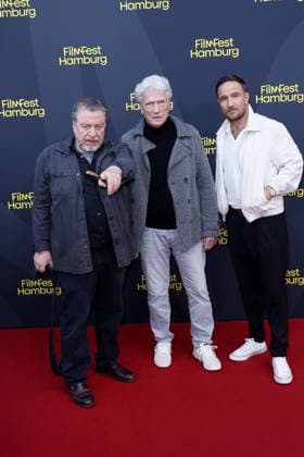 Armin Rohde, Juergen Prochnow and Frederick Lau attend the Nachtschicht Sterben verboten premiere on September 25, 2026 during the 34th Film Festival in Hamburg, Germany Nachtschicht premiere during the 34th Film Festival in Hamburg, Germany