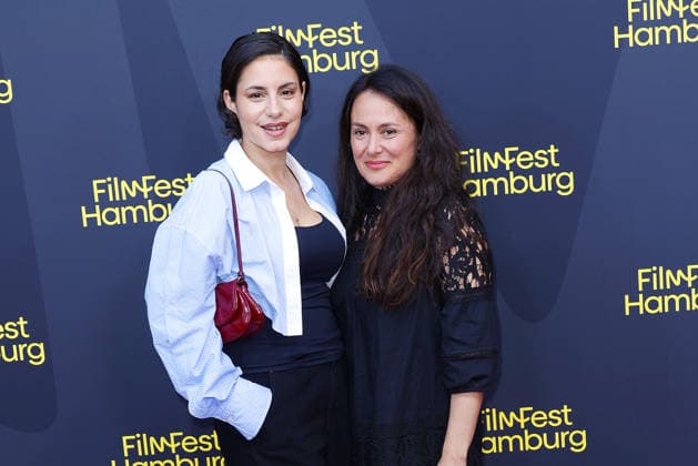 Almila Bagriacik and Idil Uener attend the Nachtschicht Sterben verboten premiere on September 25, 2026 during the 34th Film Festival in Hamburg, Germany Nachtschicht premiere during the 34th Film Festival in Hamburg, Germany
