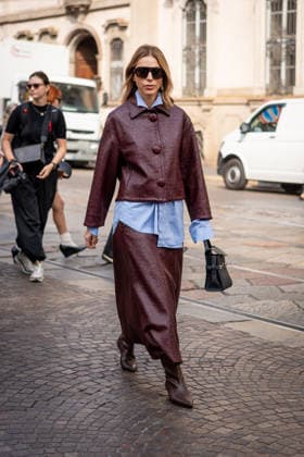 Street Style: Sportmax fashion show during the Milan Fashion Week - Womenswear Spring Summer 2027 in Milan, Italy, on 25 September 2026 Street Style: A guest is seen outside of the Sportmax fashion show during the Milan Fashion Week - Womenswear Spring Summer 2027 in Milan, Italy, on 25 September 2026., Credit:Stefano Costantino TTL Stefano Costantino Avalon Italy, Milan  Copyright: xStefanoxCostantinoxTTLx xStefanoxCostantinox xAvalonx 1138227214
