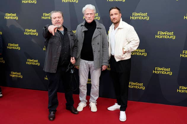 Armin Rohde, Jürgen Prochnow und Frederick Lau bei der Premiere des ZDF-Films Nachtschicht - Sterben verboten auf dem 34. Filmfest Hamburg 2026 im Cinemaxx Dammtor. Hamburg, 25.09.2026