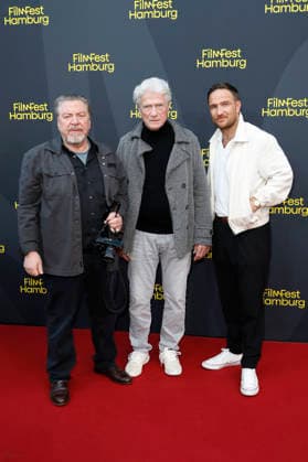 Armin Rohde, Jürgen Prochnow und Frederick Lau bei der Premiere des ZDF-Films Nachtschicht - Sterben verboten auf dem 34. Filmfest Hamburg 2026 im Cinemaxx Dammtor. Hamburg, 25.09.2026