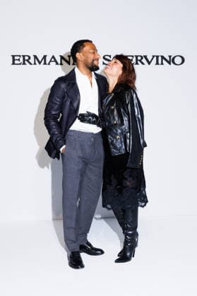 IPA88990738 - Milan, Milan Women™s Fashion Week Spring Summer 2027 - Women™s Fashion, Spring Summer 2027 - Ermanno Scervino fashion show - guests - Pictured: Adama Sanneh and Rosario Dawson  Copyright: xCinziaxCamelax xx IPA88990738