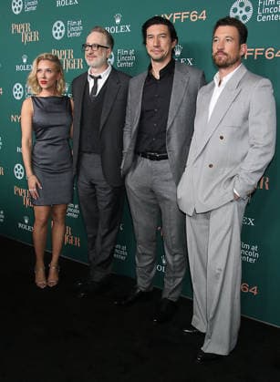 New York September 25, 2026. Scarlett Johanssonm, James Gray, Adam Driver and Miles Teller attend 64th New York Film Festival - NYFF64, Open Night premiere of Paper Tiger at Alice Tully Hall Lincoln Center in New York. September 25,2026. Copyright: xRWx
