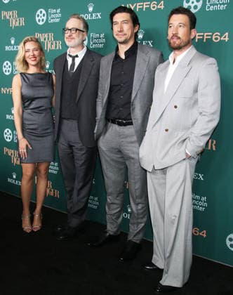New York September 25, 2026. Scarlett Johanssonm, James Gray, Adam Driver and Miles Teller attend 64th New York Film Festival - NYFF64, Open Night premiere of Paper Tiger at Alice Tully Hall Lincoln Center in New York. September 25,2026. Copyright: xEWx