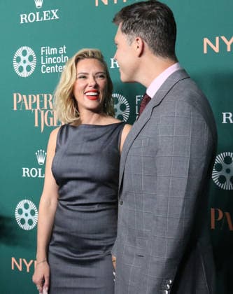 New York September 25, 2026. Scarlett Johansson and Colin Jost attend 64th New York Film Festival - NYFF64, Open Night premiere of Paper Tiger at Alice Tully Hall Lincoln Center in New York. September 25,2026. Copyright: xEWx