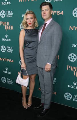 New York September 25, 2026. Scarlett Johansson and Colin Jost attend 64th New York Film Festival - NYFF64, Open Night premiere of Paper Tiger at Alice Tully Hall Lincoln Center in New York. September 25,2026. Copyright: xEWx