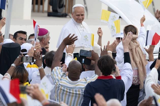 POPE S VISIT TO FRANCE PHOTOPQR OUEST FRANCE Stéphane Geufroi Paris, September 26, 2026. Léon XIV begins todaya historic four-day visit to France. The event is expected to draw one million people. This Saturday, September 26, his visit to France included a massive Mass at Place de la Concorde attended by more than 700,000 faithful. September 25, 2026, Paris, France. Pope Leo XIV is on an apostolic visit to France from September 25 to 28, 2026, in Paris, France. Copyright: xPHOTOPQR OUESTxFRANCE MAXPPPxStéphanexGeufroix 20260926OFR1737 20260926OFR1737