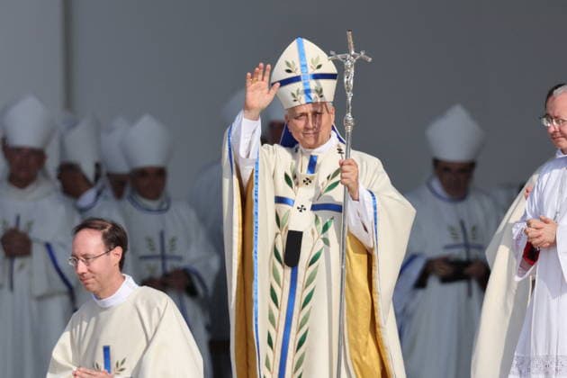 Visit to France of Pope Leo XIV - Mass At Concorde Place Pope Leo XIV during the mass at Concorde Place in Paris, France on September 26, 2026. Pope Leo XIV makes a historic apostolic journey of four days to France scheduled for September 25 to 28, 2026. Photo by Frederic Lafargue ABACAPRESS.COM Paris France  Copyright: xLafarguexFrederic ABACAx