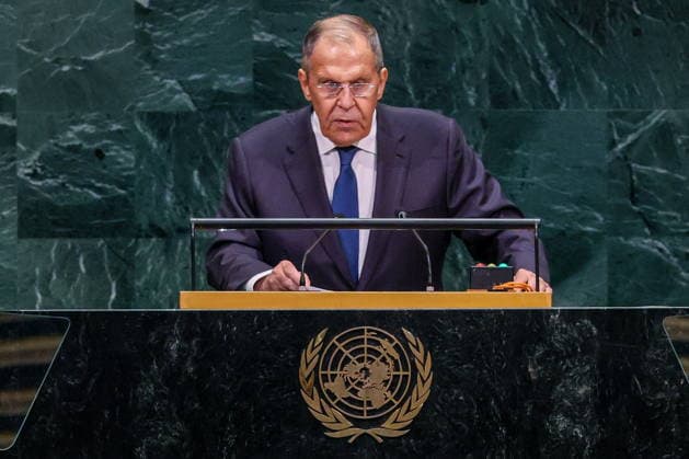 USA, NEW YORK New York City - SEPTEMBER 26, 2026: Russia s Foreign Minister Sergei Lavrov speaks at a General Debate of the 81st Session of the UN General Assembly, during the 2026 High-Level Week New York City USA  - ZUMAt113 20260926_zaa_t113_247 Copyright: xAlexanderxShcherbakx