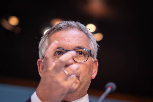 Magnus Brunner, EU-Kommissar für Inneres und Migration, ÖVP, früherer Bundesminister der Finanzen in Österreich;2. Munich Migration Meeting Treffen der Europäischen Minister zur Umsetzung der Migrationswende, München Bayern Deutschland Hotel Bayerischer Hof