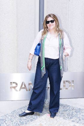 IPA89010843 - Milan, Milan Women™s Fashion Week Spring Summer 2027 - Women™s Fashion, Spring Summer 2027 - Marco Rambaldi™s fashion show - guests - Pictured: a guest  Copyright: xCinziaxCamelax xx IPA89010843