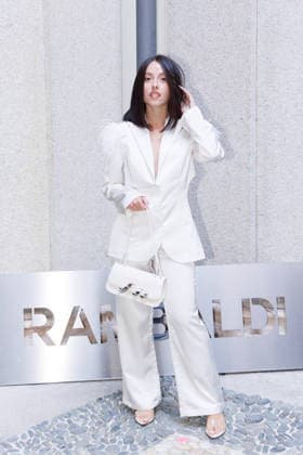 IPA89010835 - Milan, Milan Women™s Fashion Week Spring Summer 2027 - Women™s Fashion, Spring Summer 2027 - Marco Rambaldi™s fashion show - guests - Pictured: a guest  Copyright: xCinziaxCamelax xx IPA89010835