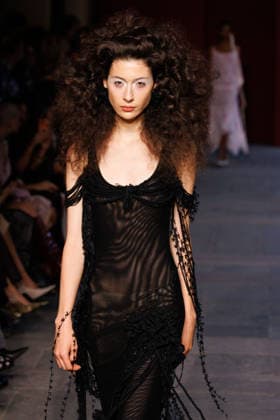 IPA89012874 - Milan, Milan Women™s Fashion Week Spring Summer 2027 - Women™s Fashion, Spring Summer 2027 - Marco Rambaldi™s fashion show - pictured on the runway: Model  Copyright: xCinziaxCamelax xx IPA89012874