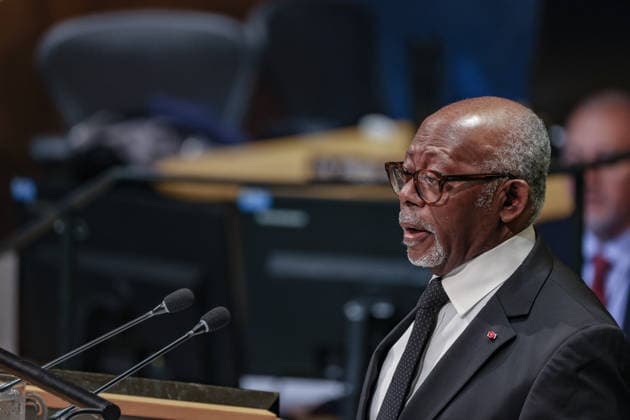 September 26, 2026, New York, New York, United States: LEJEUNE MBELLA MBELLA, Minister of External Relations of Cameroon, addresses the General Debate of the 81st UN General Assembly as the personal representative of President Paul Biya, with Cameroon focusing on African security and regional cooperation, development partnerships and strengthening its diplomatic and economic relations with international partners. New York United States - ZUMAo116 20260926_znp_o116_178 Copyright: xBiancaxOterox