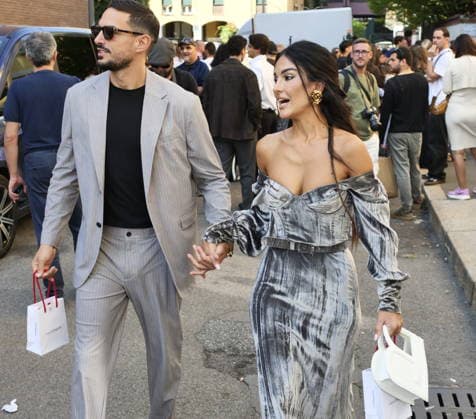 IPA89015043 - Milan, Milan Women s Fashion Week: Spring Summer 2026 2027 - Women s Fashion, Spring Summer 2026–2027, Laura Biagiotti fashion show—Pictured: Rosa Perrotta and Pietro Tartaglione.  Copyright: xLucaxPontix xLucaPonti IpaAgencyx IPA89015043