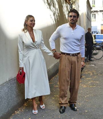 IPA89015070 - Milan, Milan Women s Fashion Week: Spring Summer 2026 2027 - Women s Fashion, Spring Summer 2026–2027, Laura Biagiotti fashion show—Pictured: Mariano di Vaio and Eleonora Brunacci  Copyright: xLucaxPontix xLucaPonti IpaAgencyx IPA89015070