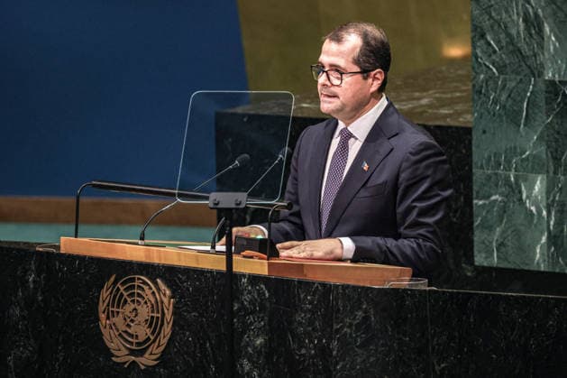 September 26, 2026, New York, New York, United States: Prime Minister of Moldova VASILE TOFAN delivers his first address to the UN General Assembly during the General Debate of its 81st session. Tofan, who took office in July 2026, focused on MoldovaÃ¢â‚¬â ¢s European path, regional security and democratic development amid the continuing war in neighbouring Ukraine and pressure from Russia. New York United States - ZUMAo116 20260926_znp_o116_025 Copyright: xBiancaxOterox