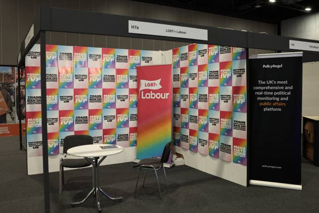 Labour Party Annual Conference 2026 LGBT + Labour stand during the Labour Party Annual Conference 2026 at Convention Centre, Liverpool, United Kingdom on 27 September 2026 (Photo by Mark Cosgrove News Images) Liverpool Convention Centre Merseyside United Kingdom Copyright: xMarkxCosgrove NewsxImagesx