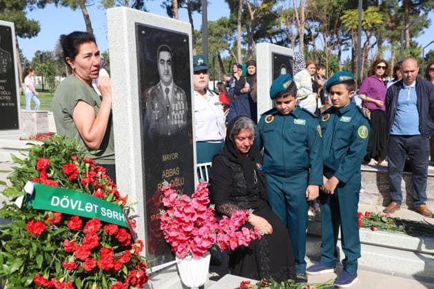 Commemoration ceremony in Baku on the sixth anniversary of the Second Karabakh War BAKU, AZERBAIJAN - SEPTEMBER 27: People attend commemoration ceremony for the Azerbaijani soldiers who lost their lives in 2nd Karabakh War, during the 6th anniversary of the Karabakh Victory Day at the Military Martyrs’ Cemetery in Baku, Azerbaijan on September 27, 2026. Resul Rehimov Anadolu Baku Azerbaijan. Editorial use only. Please get in touch for any other usage.  Copyright: x2026xAnadoluxResulxRehimovx