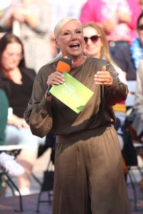 Andrea Kiewel in der TV Show ZDF-Fernsehgarten - Finalparty˜ auf dem Mainzer Lerchenberg. Mainz, 27.09.2026