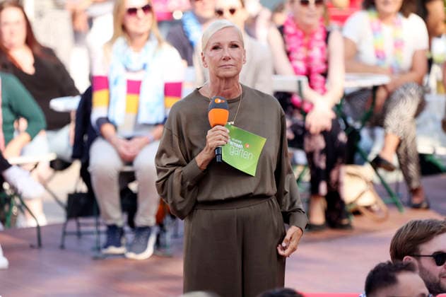 Andrea Kiewel in der TV Show ZDF-Fernsehgarten - Finalparty˜ auf dem Mainzer Lerchenberg. Mainz, 27.09.2026