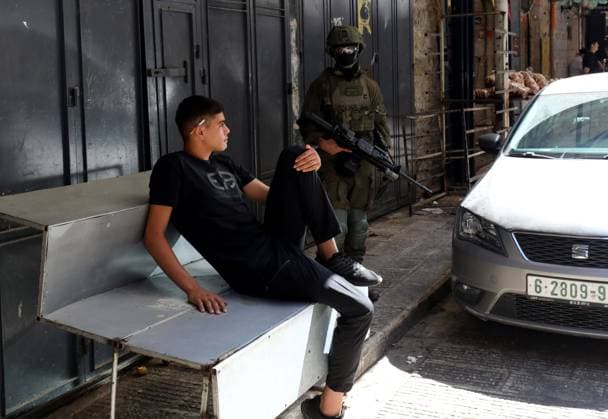 September 27, 2026, Nablus, Palestine, State of: NABLUS, OCCUPIED WEST BANK, SEPTEMBER 27, 2026: Israeli soldiers patrol the Old City of Nablus in the occupied West Bank. Nablus Palestine, State of - ZUMAq101 20260927_zna_q101_013 Copyright: xNedalxShtiehx